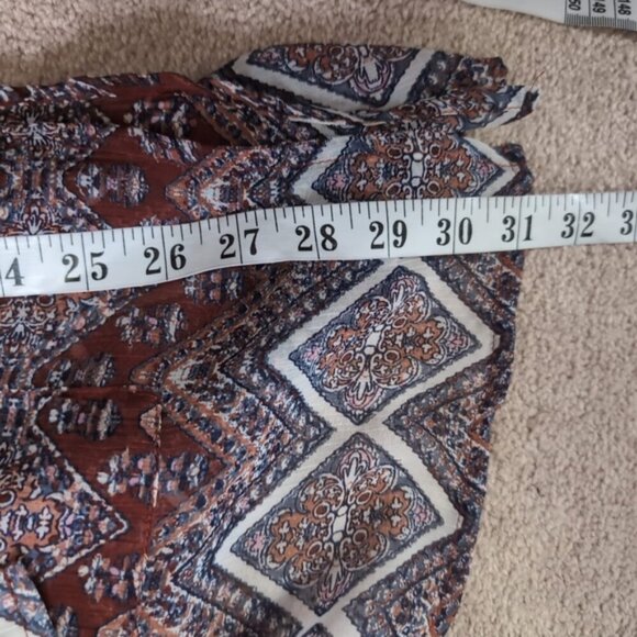 Arizona Jeans Boho Aztec Navarro Cherokee Whimsical Western Sheer Kimono S - Picture 5 of 7